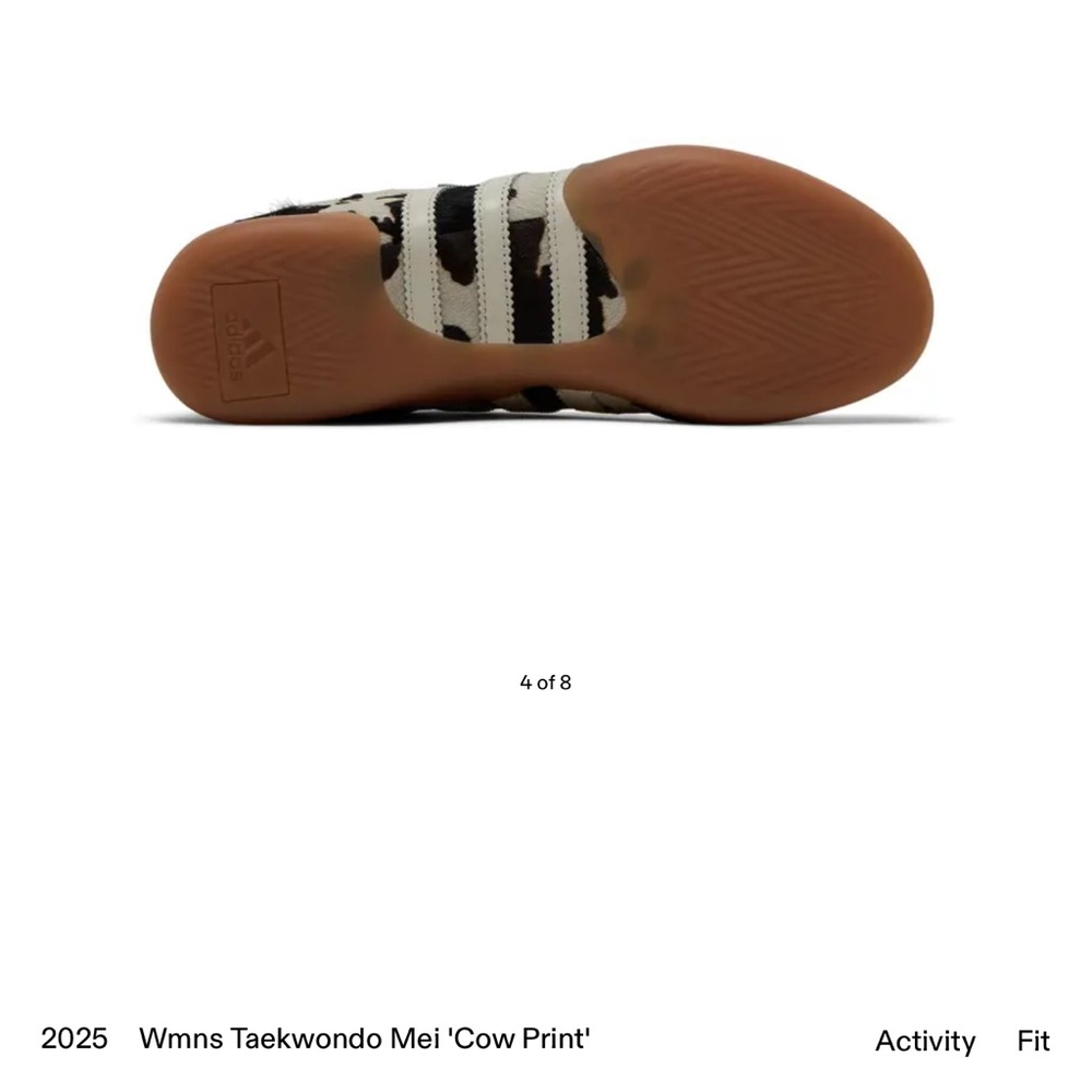 adidas Women's Taekwondo Mei Cow Print Athletic Shoes - Picture 4 of 7
